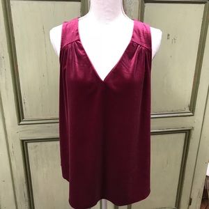 Burgundy velvet top